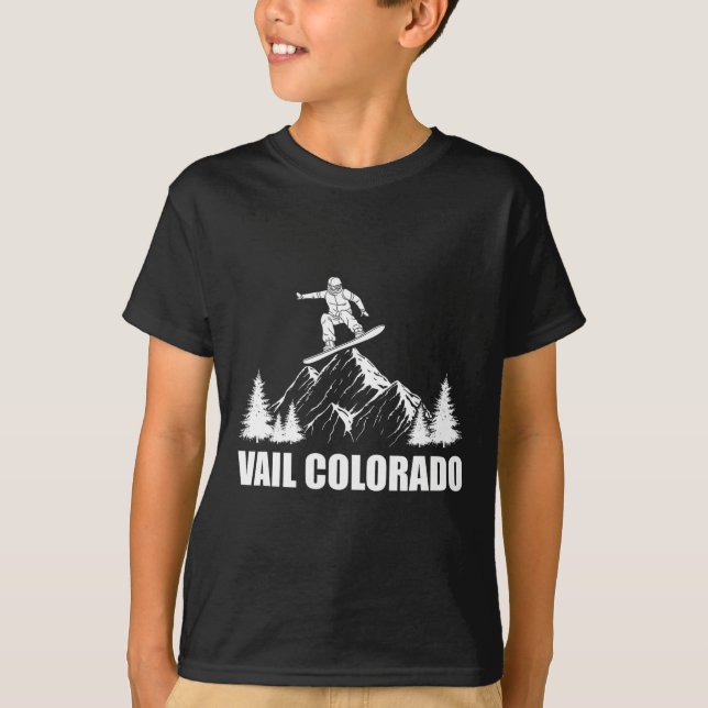 Snowboard Vail Colorado Snowboarding T Shirt (Framsida)
