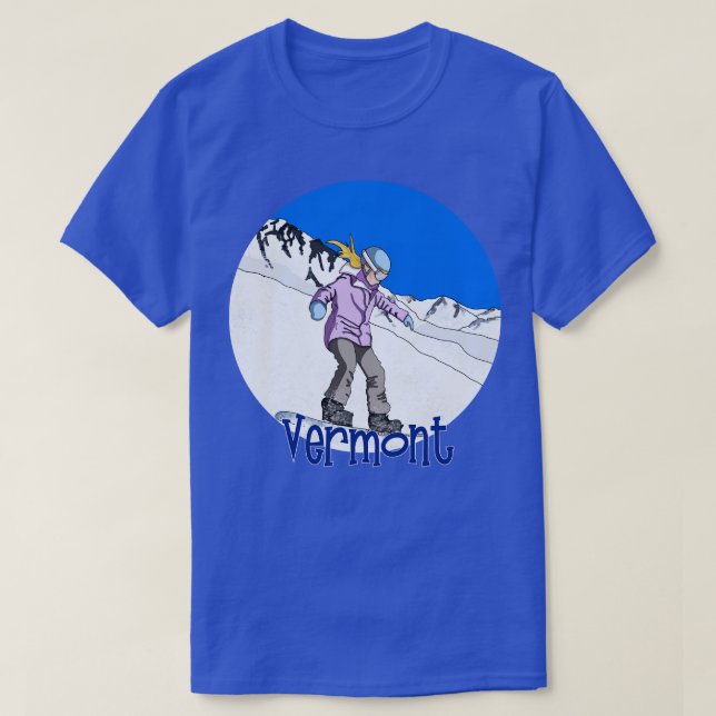 Snowboard Vermont T Shirt (Design framsida)