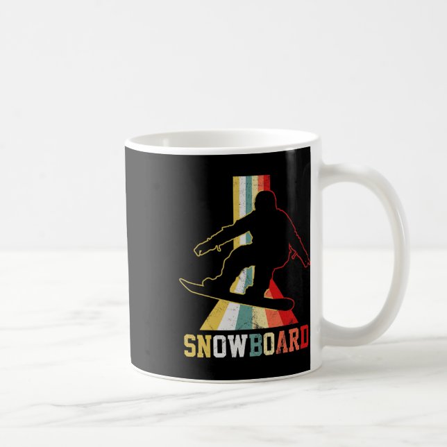 Snowboard Vintage Snowboarding Snowboarder Kaffemugg (Höger)
