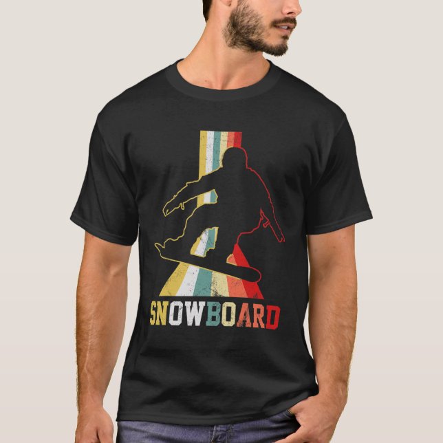 Snowboard Vintage Snowboarding Snowboarder T Shirt (Framsida)