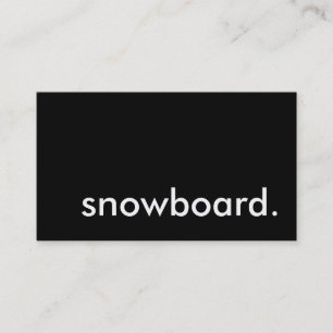 snowboard. visitkort