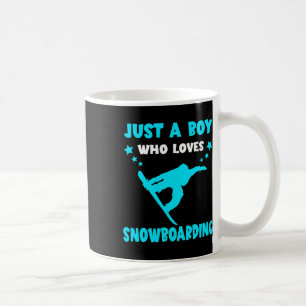 Snowboard Winter Sport Snowboarder Bara en Boy Snö Kaffemugg