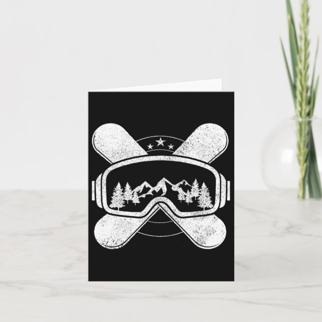 Snowboard - Winter Sports Snowboarding Gift Kort (Framsida)