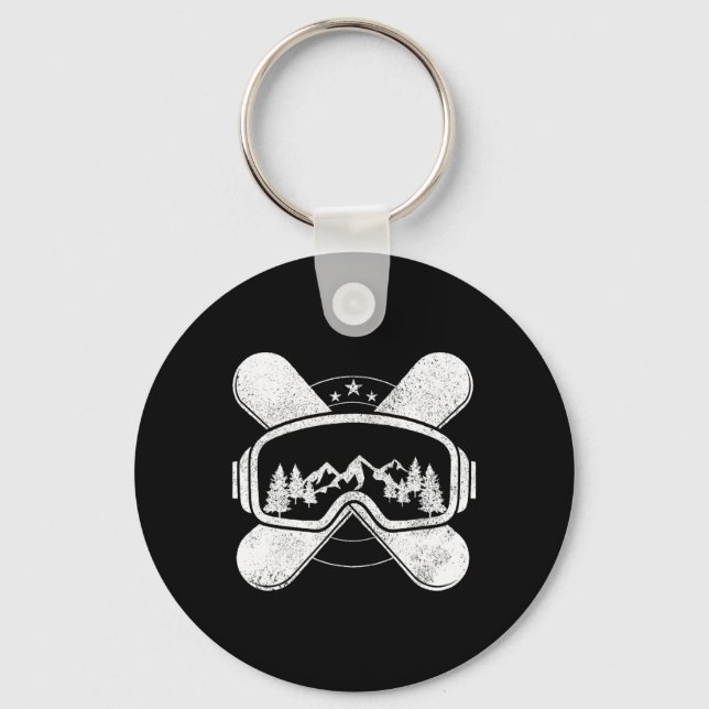 Snowboard - Winter Sports Snowboarding Gift Nyckelring (Framsida)