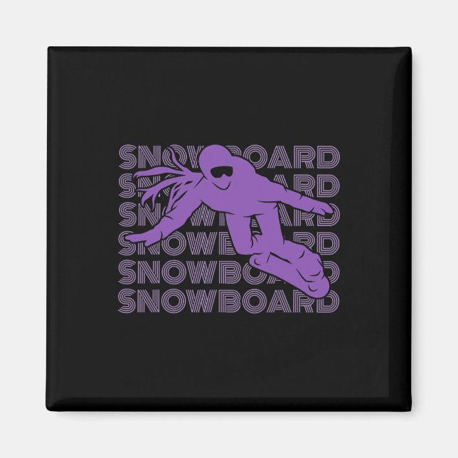 Snowboard Women Snowboarder 2 Magnet (Framsidan)