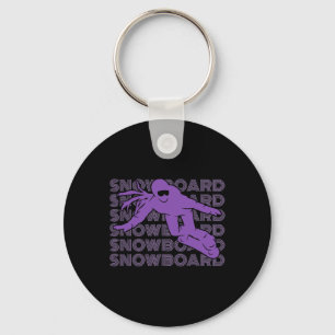 Snowboard Women Snowboarder 2 Nyckelring