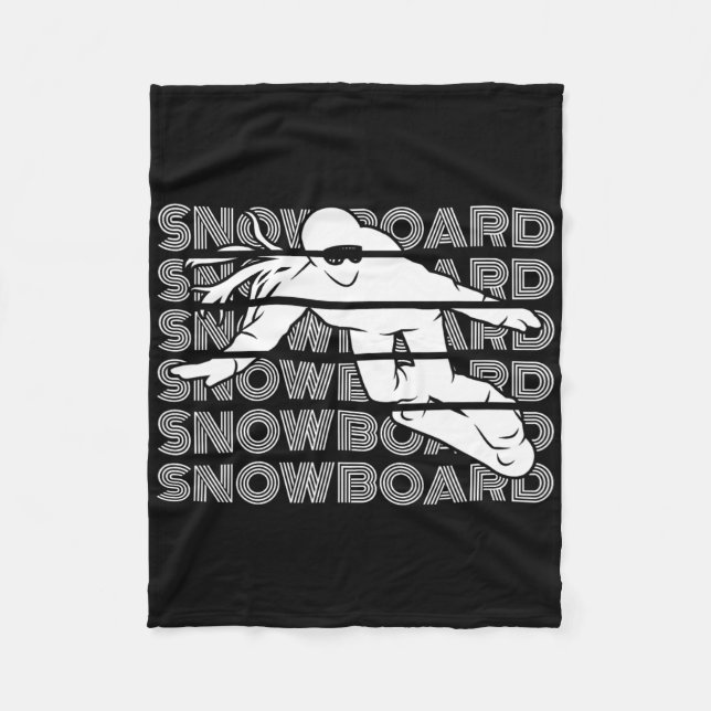 Snowboard Women Snowboarder Fleecefilt (Framsidan)