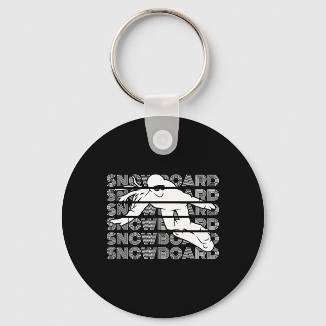 Snowboard Women Snowboarder Nyckelring (Framsida)