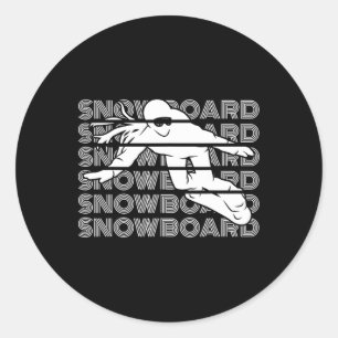 Snowboard Women Snowboarder Runt Klistermärke