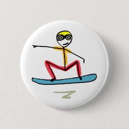 Snowboardåkande Stickman Knapp
