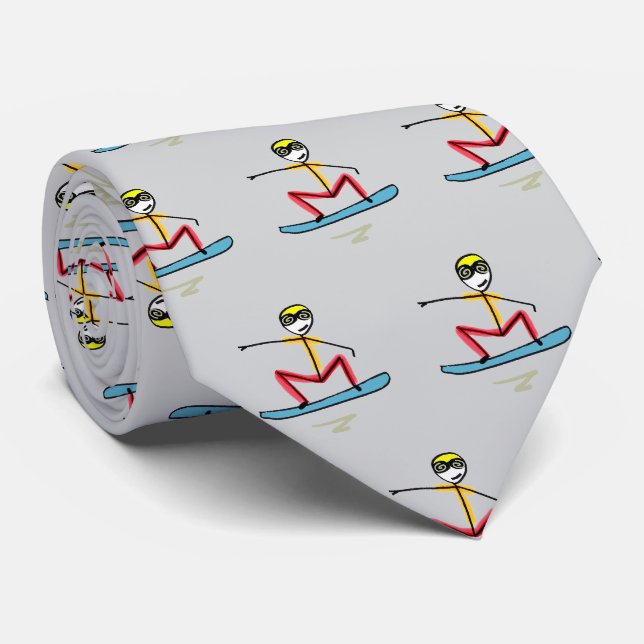 Snowboardåkande Stickman Slips (Rullad)