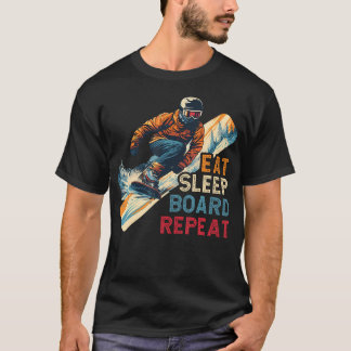 Snowboardåkare Ät Sov Board T Shirt