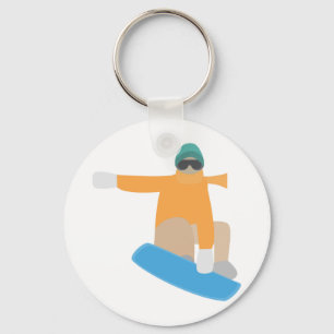 Snowboardåkare Nyckelring
