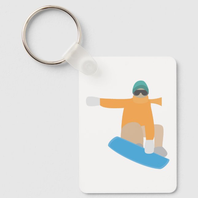 Snowboardåkare Nyckelring (Framsida)