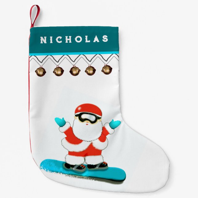 Snowboardåkare Snowboardåkning Liten Julstrumpa (Framsidan)