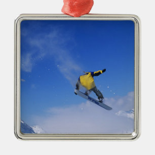 Snowboardåkning i Grizzly Gulch, Little Cottonwood Julgransprydnad Metall