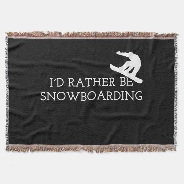 Snowboardåkning - Jag hellre snowboardåkning Filt (Framsidan)