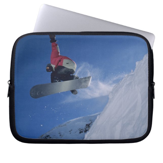 Snowboardåkning på Snowbird Resort, Utah (MR) Laptop Sleeve (Framsidan)