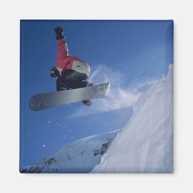 Snowboardåkning på Snowbird Resort, Utah (MR) Magnet (Framsidan)