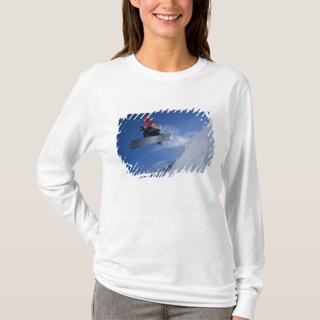 Snowboardåkning på Snowbird Resort, Utah (MR) Tee Shirt (Framsida)