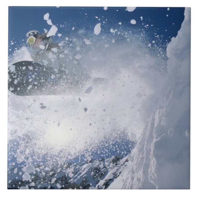 Snowboardåkning på Snowbird Resort, Wasatch Kakelplatta (Framsidan)