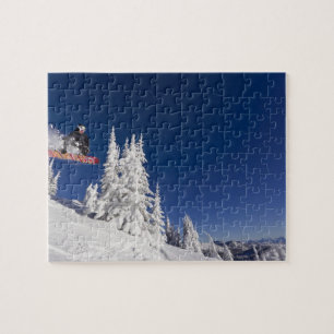 Snowboardåkning på Whitefish Mountain Resort Pussel