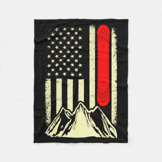 Snowboardåkning skidor snowboard amerikansk flagga fleecefilt
