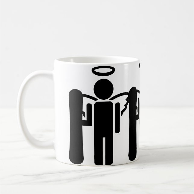 snowboardängel kaffemugg (Vänster)