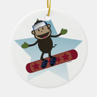 Snowboardapaprydnad Julgransprydnad Keramik