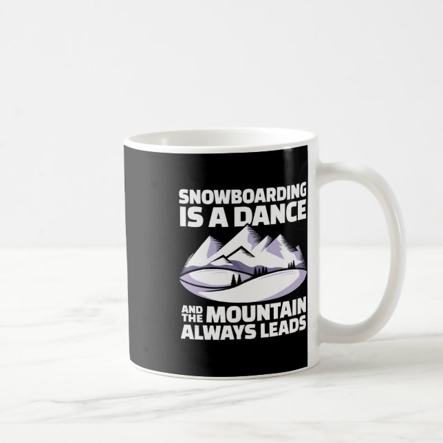 Snowboardbergen - Snowboard board Kaffemugg (Höger)