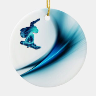 Snowboarddesignprydnad Julgransprydnad Keramik