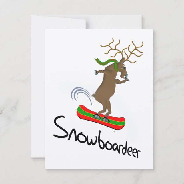 Snowboardeer Funny Snowboarding Reindeer (Framsida)