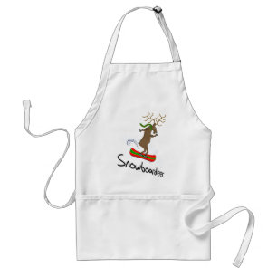 Snowboardeer Funny Snowboarding Reindeer Förkläde