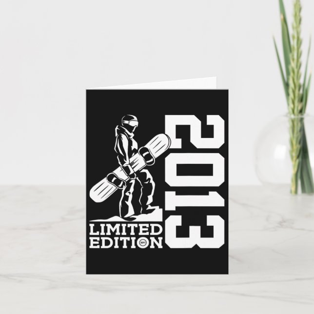 Snowboarder 12:e Birthday Snowboard 2013 Snowboard Kort (Framsida)