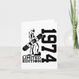 Snowboarder 51:a födelsedag 1974 Snowboard Kort