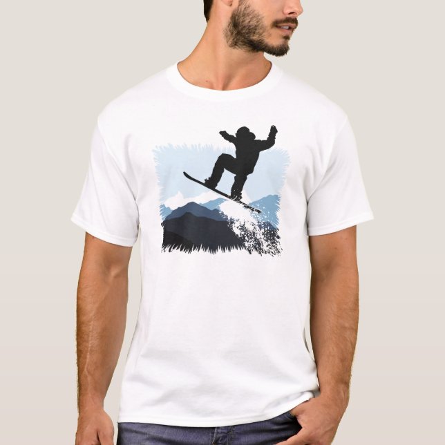 Snowboarder Action Jump Tee (Framsida)