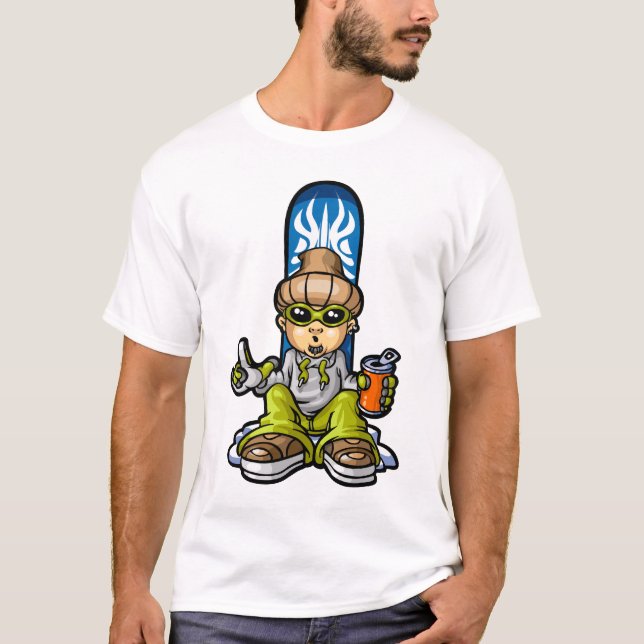 Snowboarder and soda t shirt (Framsida)