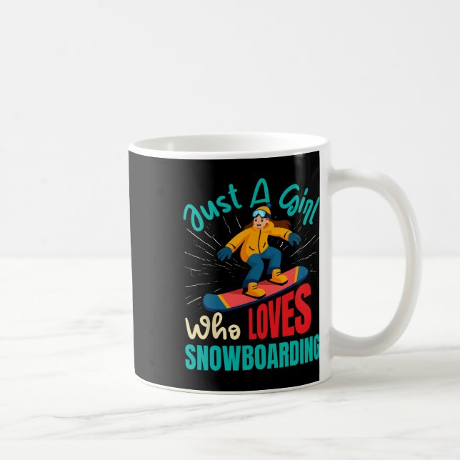 Snowboarder, bara en flicka som Kärlek snurrade Gi Kaffemugg (Höger)