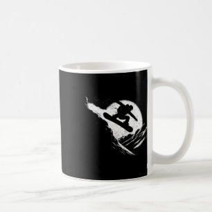 Snowboarder Cliff Snowboarding Distress Kaffemugg