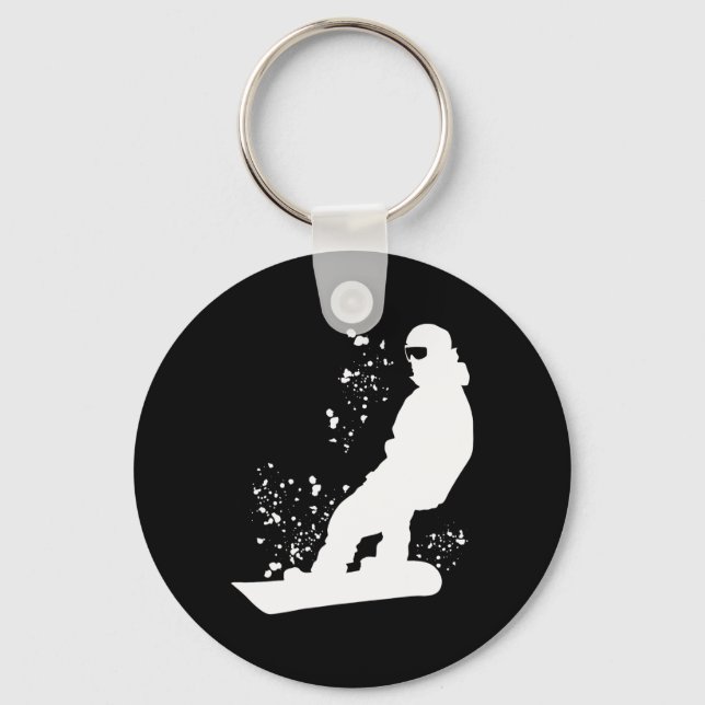 Snowboarder Colorful Snowboarding 11 Nyckelring (Framsida)