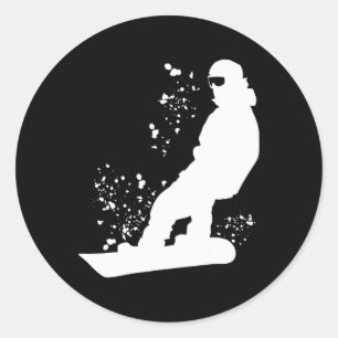 Snowboarder Colorful Snowboarding 11 Runt Klistermärke