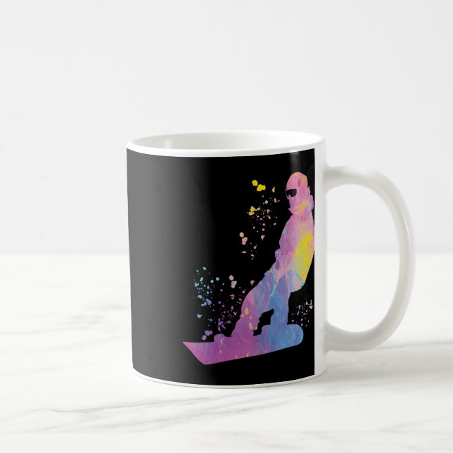Snowboarder Colorful Snowboarding 13 Kaffemugg (Höger)