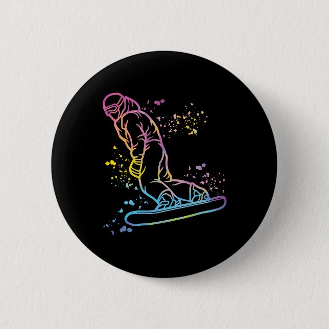 Snowboarder Colorful Snowboarding 14 Knapp (Framsida)