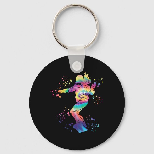 Snowboarder Colorful Snowboarding 18 Nyckelring (Framsida)
