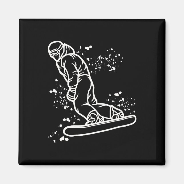 Snowboarder Colorful Snowboarding 29 Magnet (Framsidan)