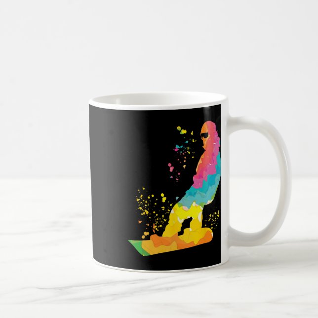 Snowboarder Colorful Snowboarding 30 Kaffemugg (Höger)