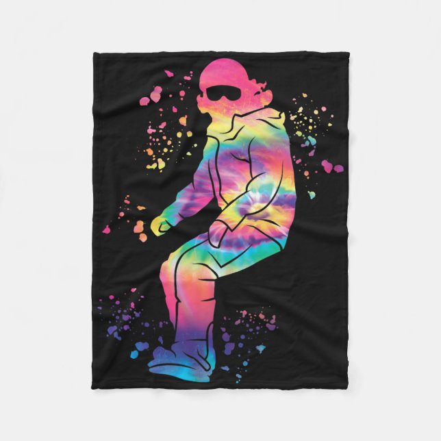 Snowboarder Colorful Snowboarding 35 Fleecefilt (Framsidan)