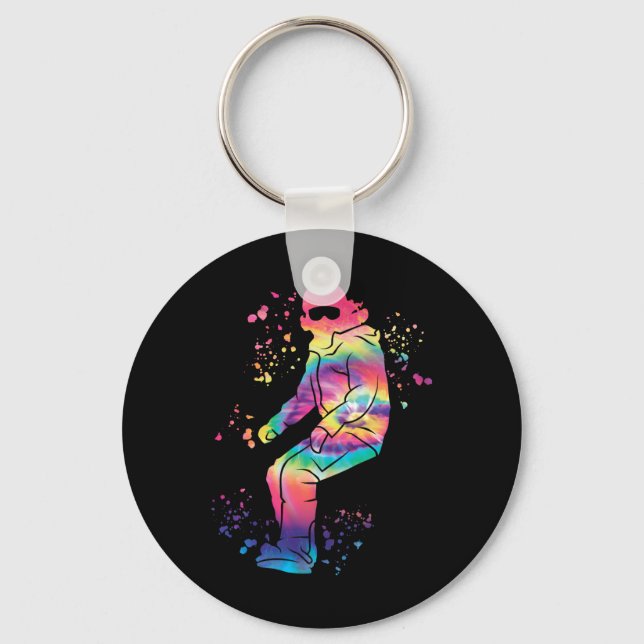Snowboarder Colorful Snowboarding 35 Nyckelring (Framsida)
