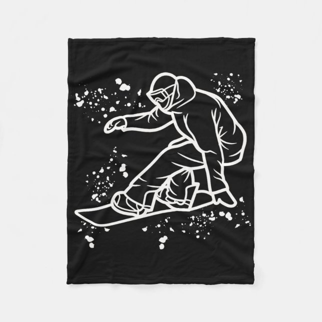 Snowboarder Colorful Snowboarding 36 Fleecefilt (Framsidan)