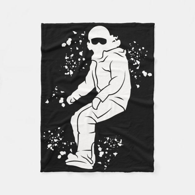 Snowboarder Colorful Snowboarding 3 Fleecefilt (Framsidan)